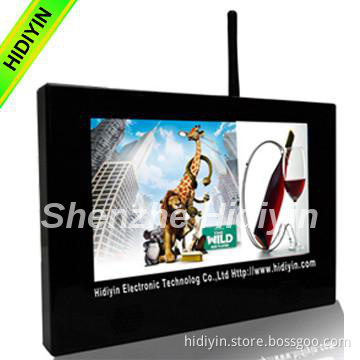 2014  9" shelf mounted Wifi advertising display for supper market